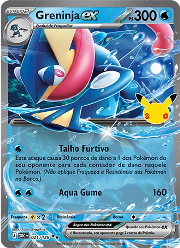 Carta Greninja ex, nº 021 de Celebração de 30 Anos