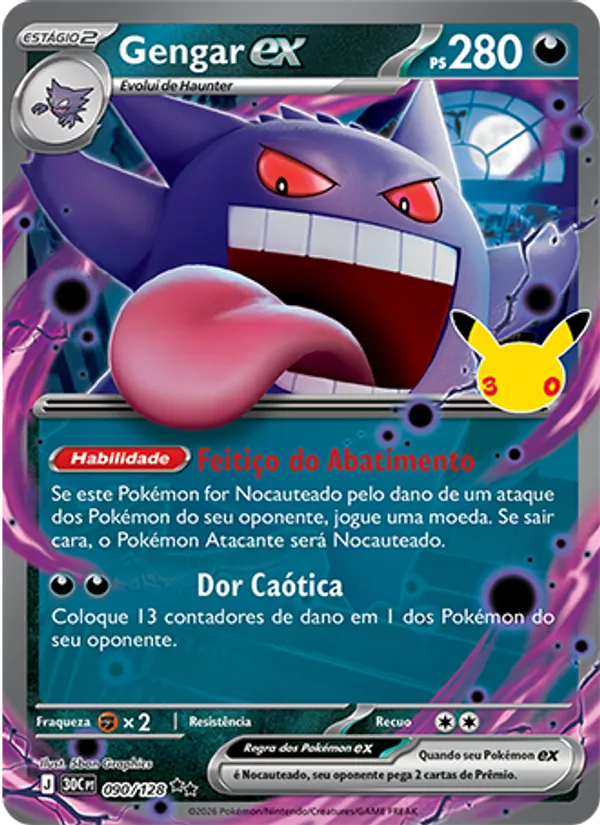 Carta Gengar ex, nº 090 de Celebração de 30 Anos