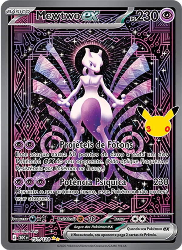 Carta Mewtwo ex, nº 151 de Celebração de 30 Anos