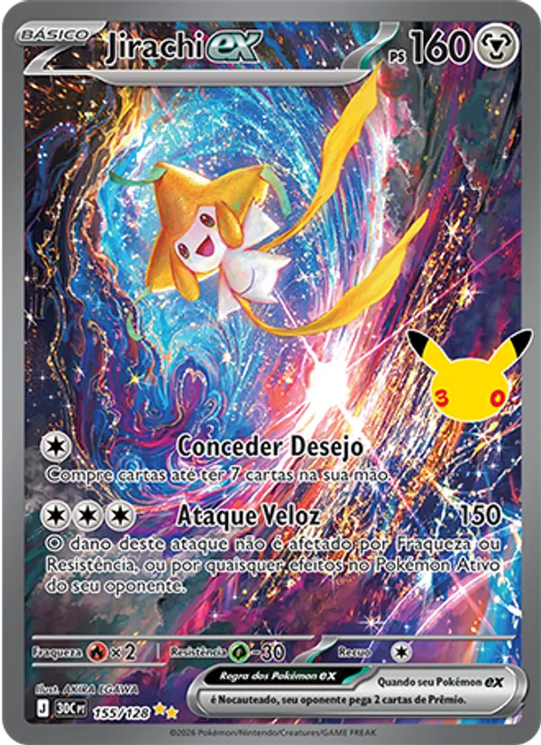 Carta Jirachi ex, nº 155 de Celebração de 30 Anos
