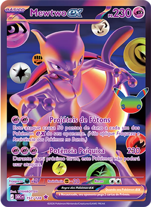 Carta Mewtwo ex, nº 157 de Celebração de 30 Anos