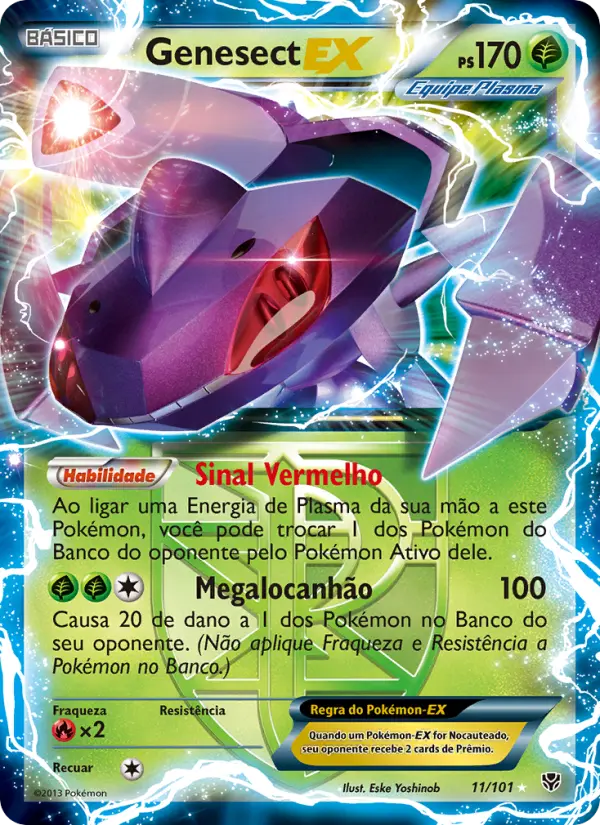 Carta Genesect-EX, nº 11 de Explosão de Plasma