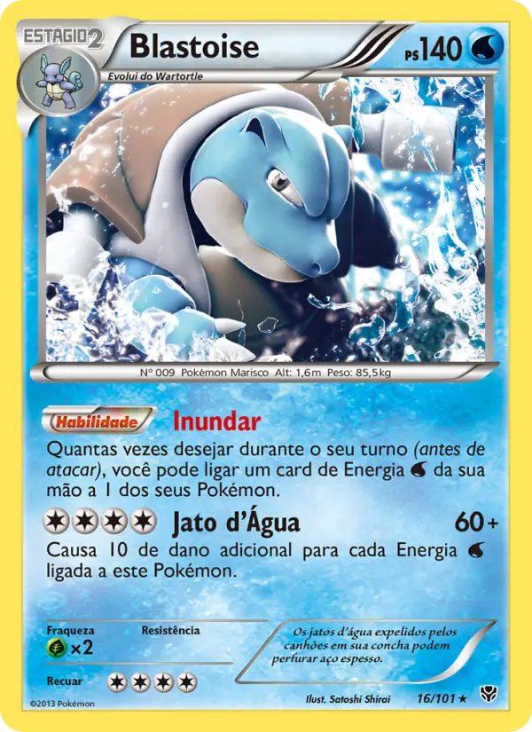 Carta Blastoise, nº 16 de Explosão de Plasma