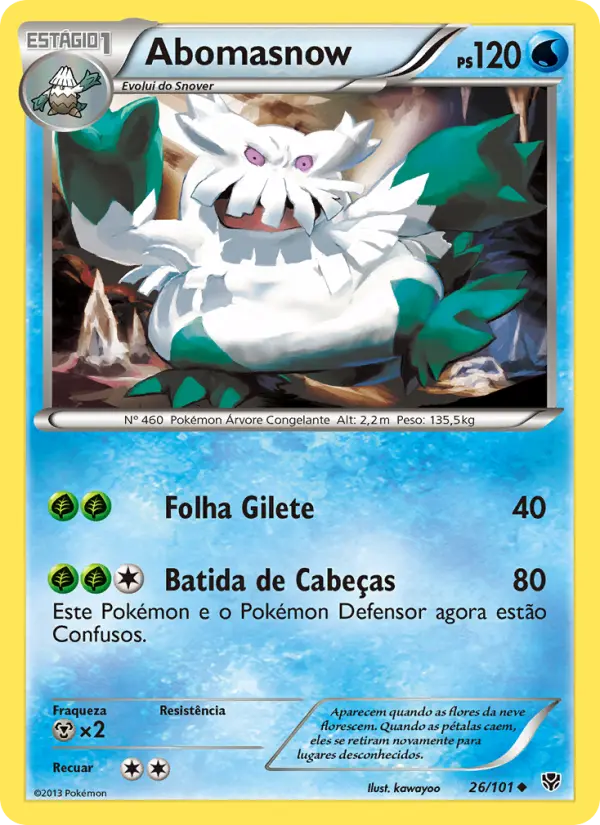 Carta Abomasnow, nº 26 de Explosão de Plasma