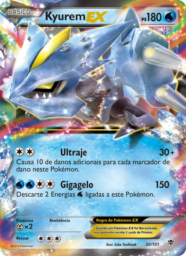 Carta Kyurem-EX, nº 30 de Explosão de Plasma