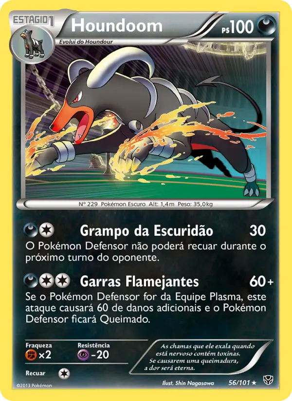 Carta Houndoom, nº 56 de Explosão de Plasma