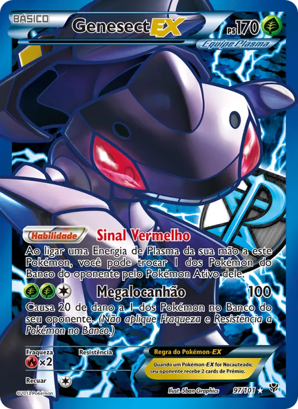 Carta Genesect-EX, nº 97 de Explosão de Plasma