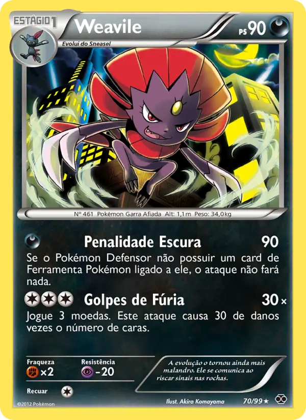 Carta Weavile, nº 70 de Próximos Destinos