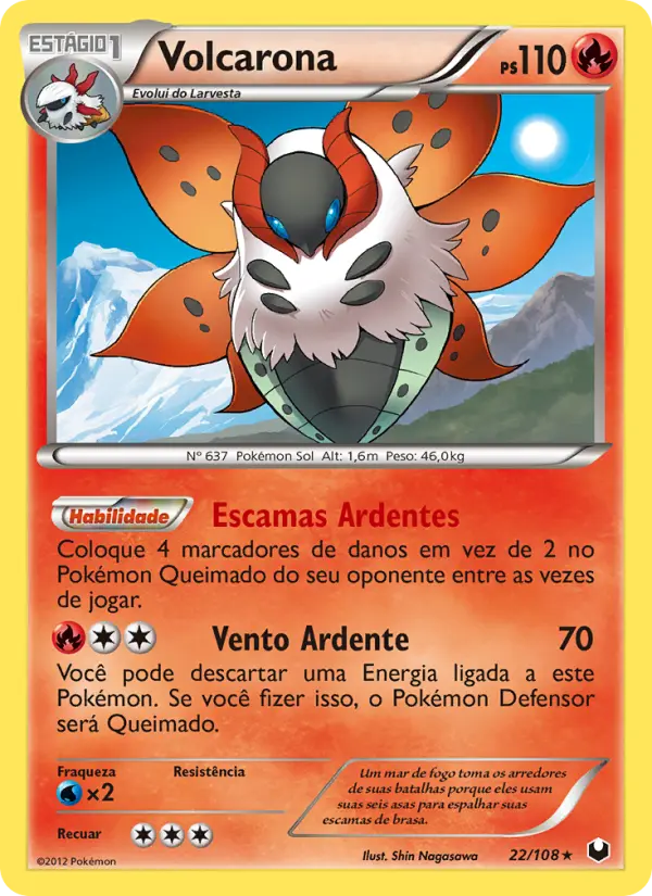 Carta Volcarona, nº 22 de Exploradores da Escuridão
