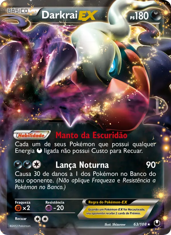 Carta Darkrai-EX, nº 63 de Exploradores da Escuridão