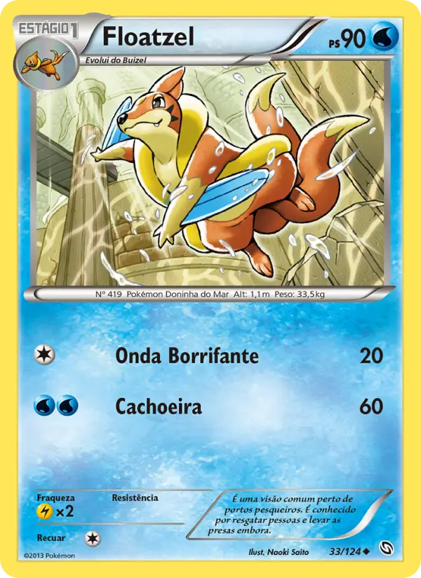 Carta Floatzel, nº 33 de Dragões Enaltecidos