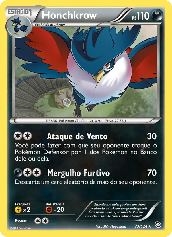 Carta Honchkrow, nº 73 de Dragões Enaltecidos