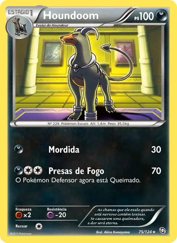 Carta Houndoom, nº 75 de Dragões Enaltecidos
