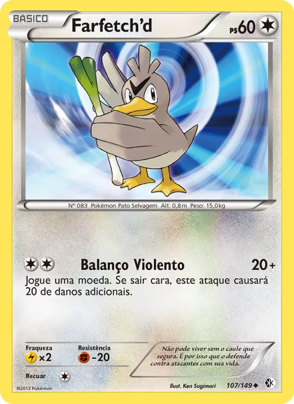 Carta Farfetch’d, nº 107 de Fronteiras Cruzadas