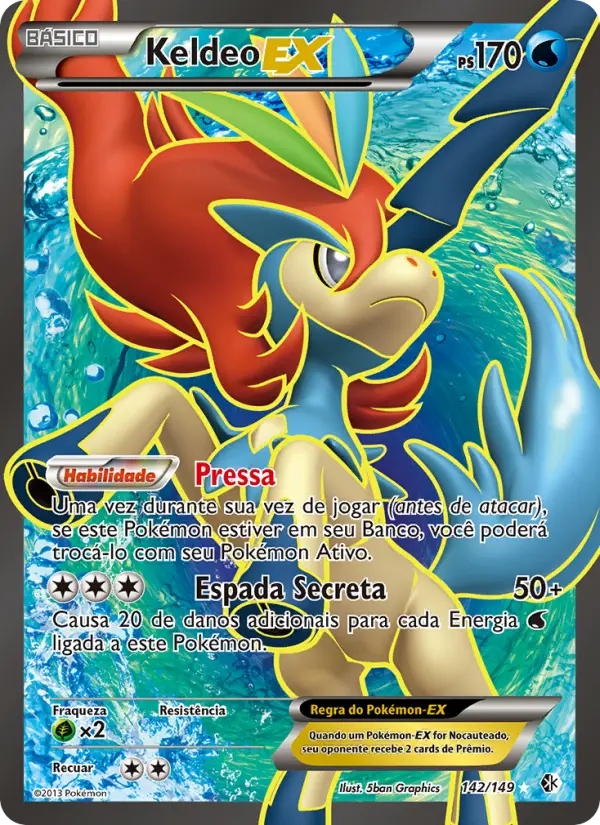 Carta Keldeo-EX, nº 142 de Fronteiras Cruzadas