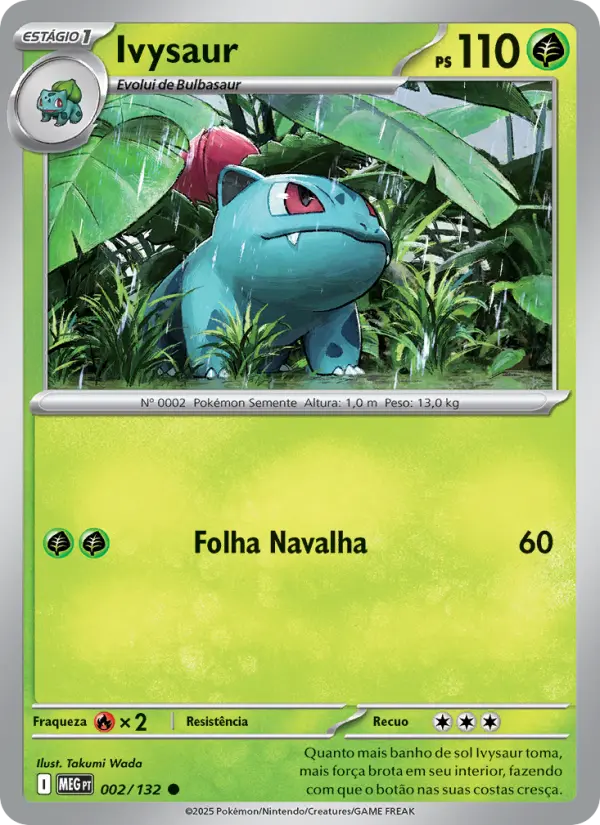 Carta Ivysaur, nº 002 de Megaevolução
