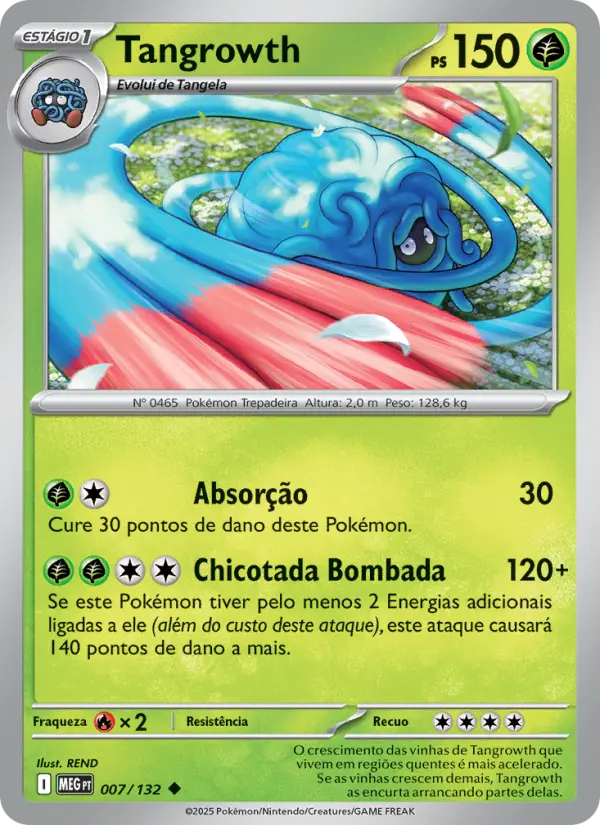 Carta Tangrowth, nº 007 de Megaevolução