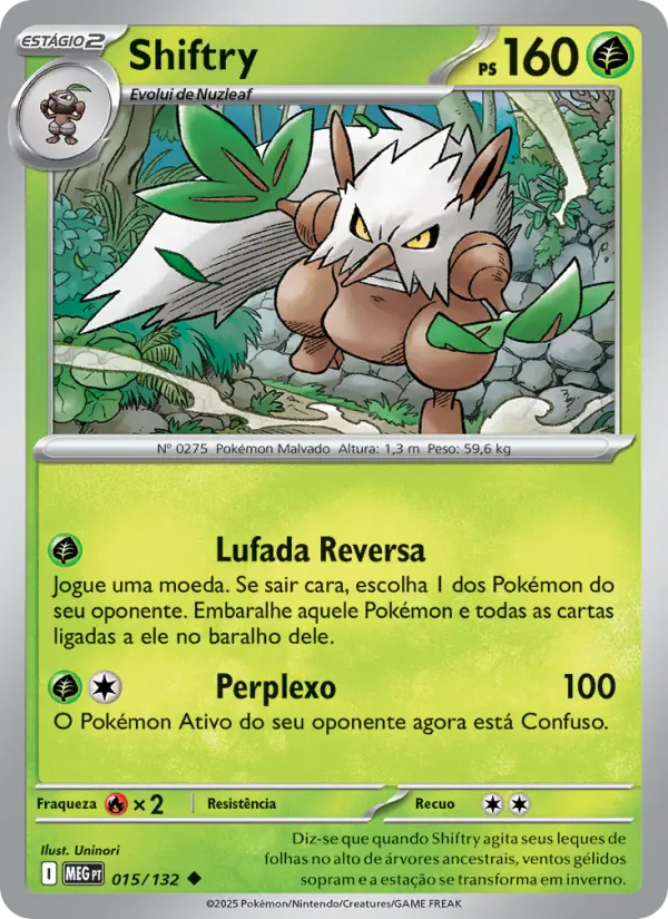 Carta Shiftry, nº 015 de Megaevolução