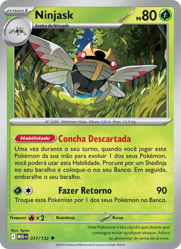 Carta Ninjask, nº 017 de Megaevolução