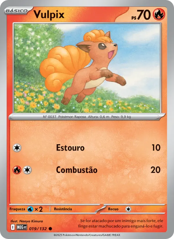 Carta Vulpix, nº 019 de Megaevolução