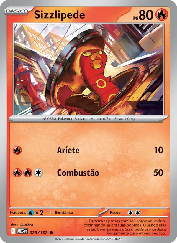 Carta Sizzlipede, nº 029 de Megaevolução