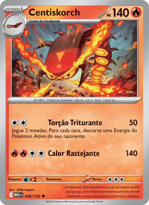 Carta Centiskorch, nº 030 de Megaevolução