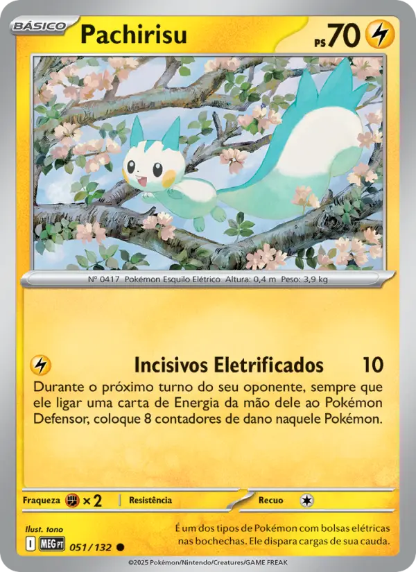 Carta Pachirisu, nº 051 de Megaevolução