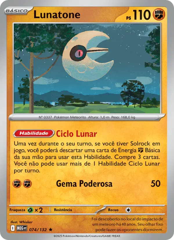 Carta Lunatone, nº 074 de Megaevolução