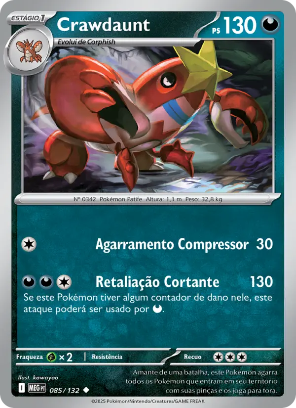 Carta Crawdaunt, nº 085 de Megaevolução