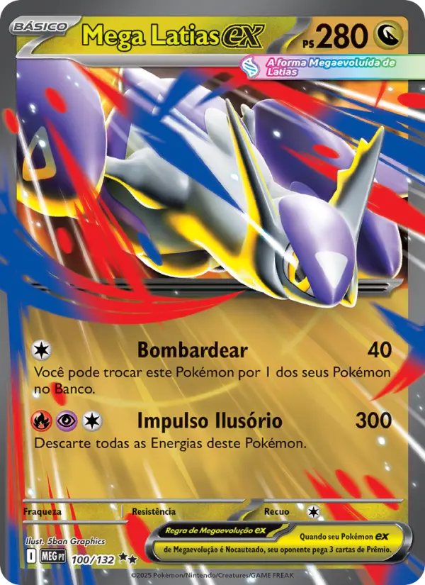 Carta Mega Latias ex, nº 100 de Megaevolução