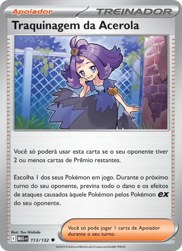 Carta Traquinagem da Acerola, nº 113 de Megaevolução