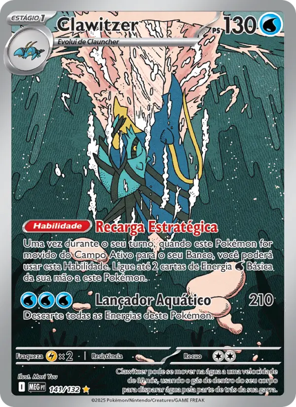 Carta Clawitzer, nº 141 de Megaevolução