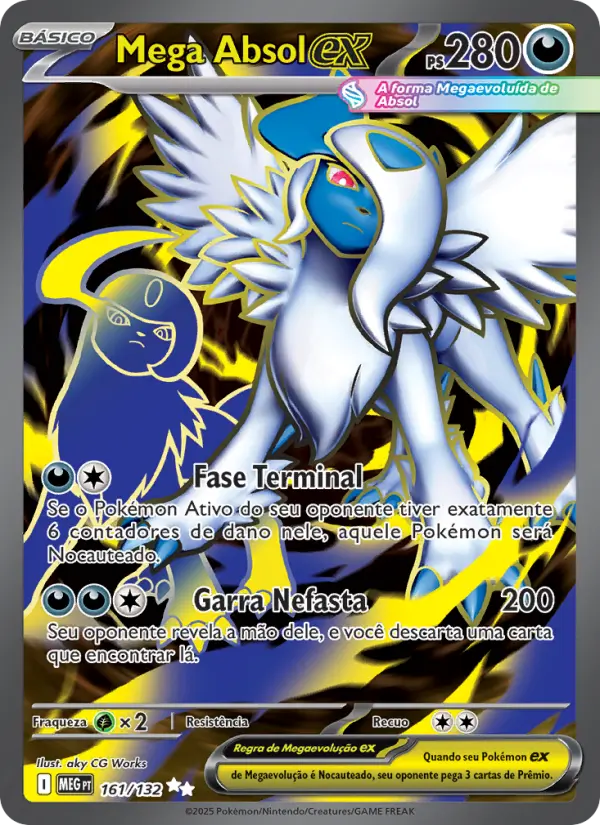 Carta Mega Absol ex, nº 161 de Megaevolução