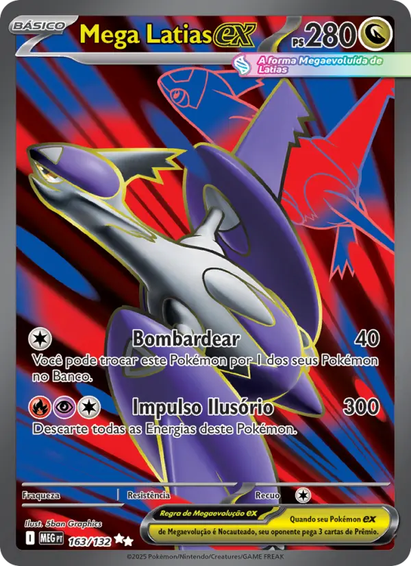 Carta Mega Latias ex, nº 163 de Megaevolução