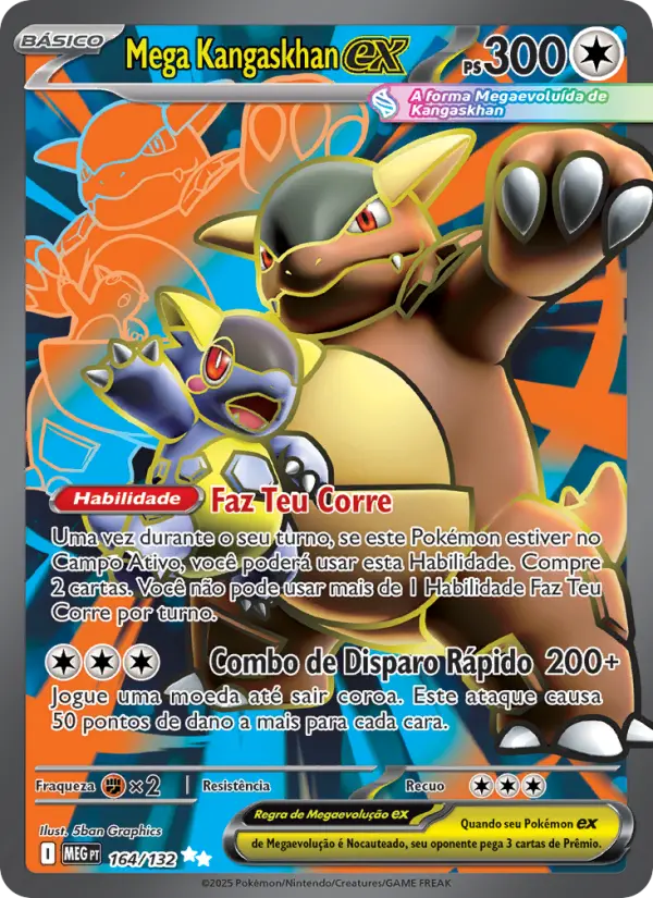 Carta Mega Kangaskhan ex, nº 164 de Megaevolução