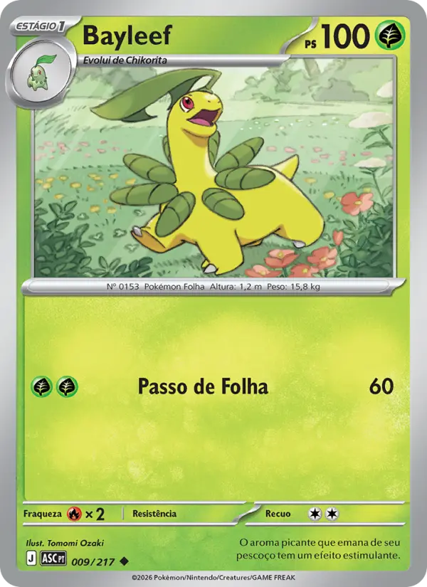Carta Bayleef, nº 009 de Heróis Excelsos