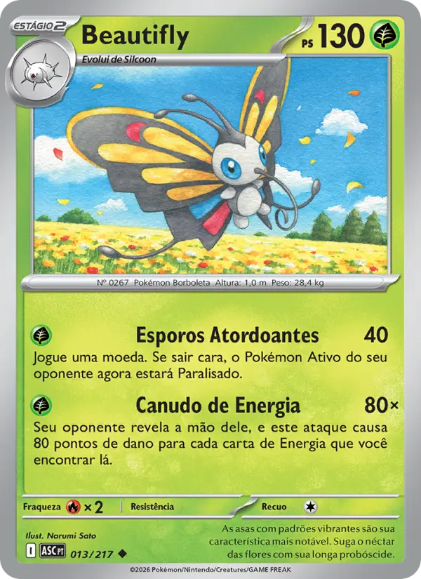 Carta Beautifly, nº 013 de Heróis Excelsos