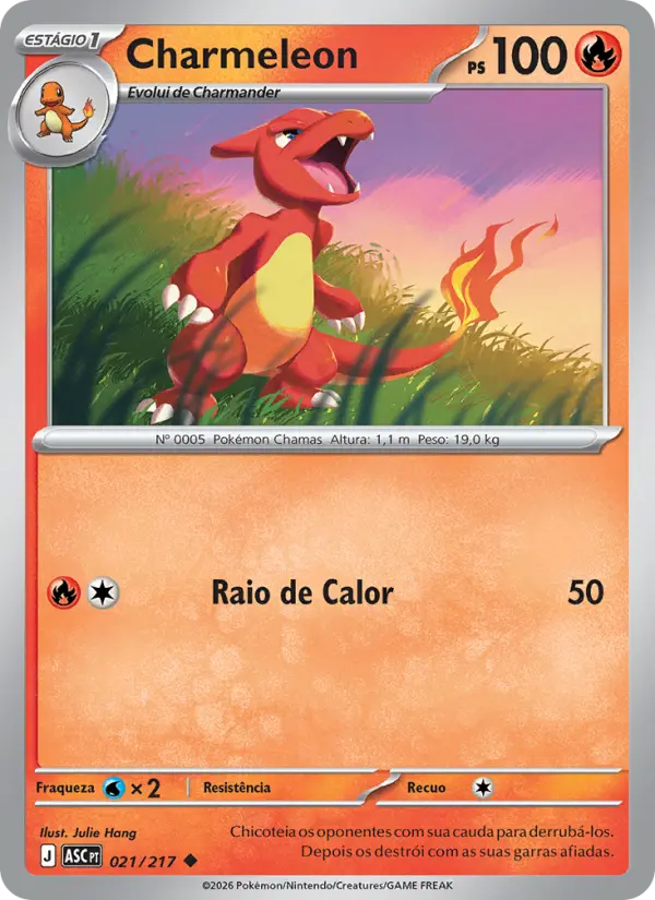 Carta Charmeleon, nº 021 de Heróis Excelsos