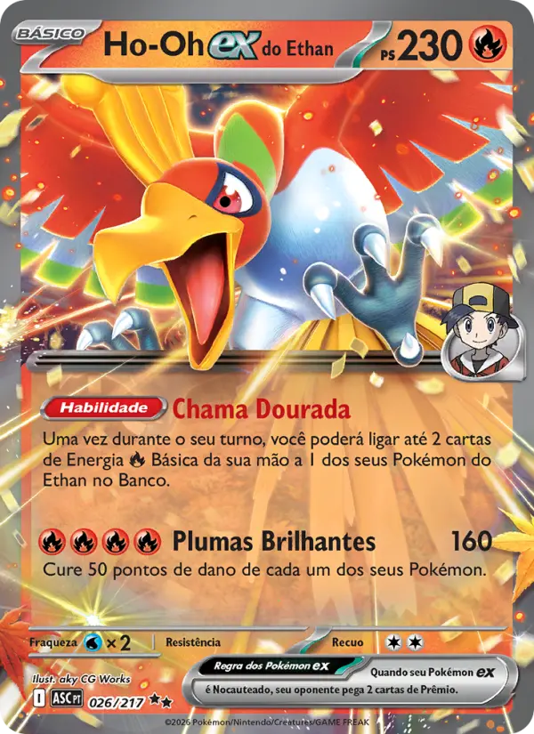 Carta Ho-Oh ex do Ethan, nº 026 de Heróis Excelsos