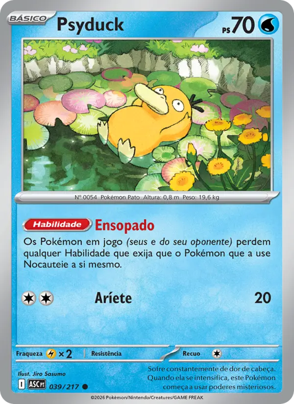 Carta Psyduck, nº 039 de Heróis Excelsos
