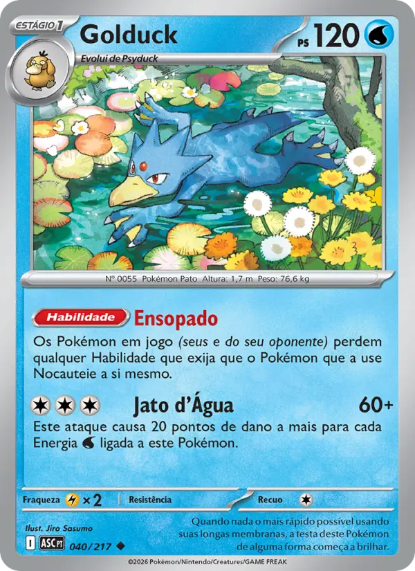 Carta Golduck, nº 040 de Heróis Excelsos