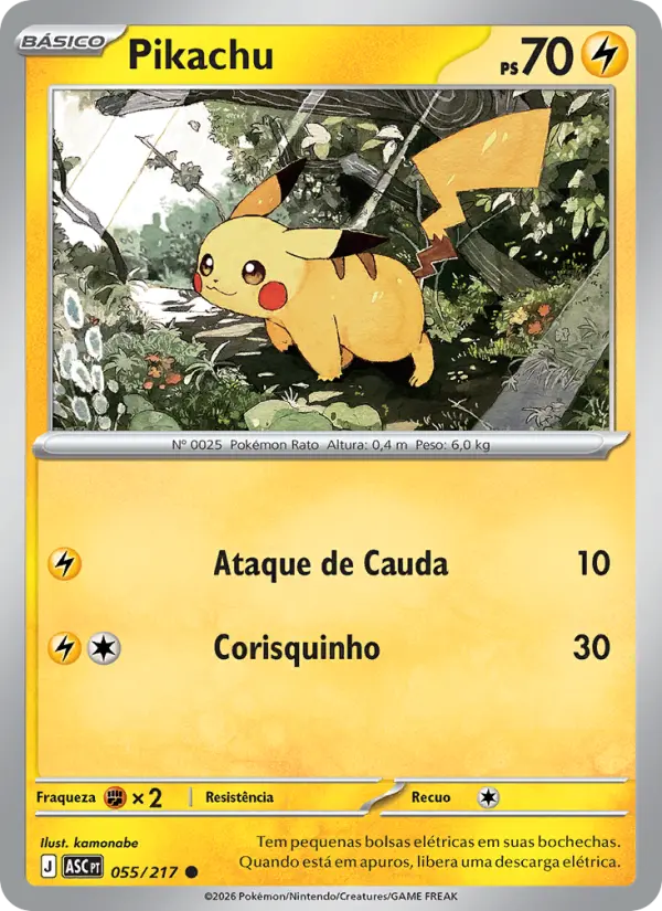 Carta Pikachu, nº 055 de Heróis Excelsos