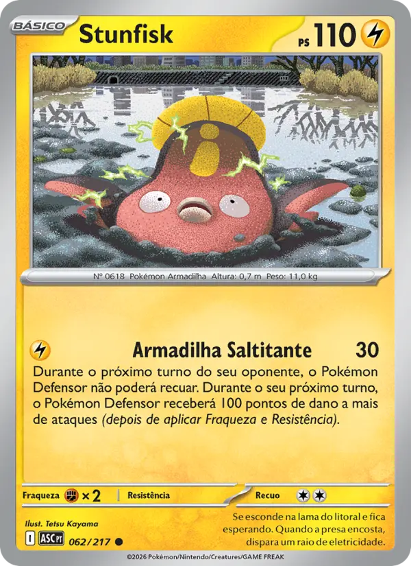 Carta Stunfisk, nº 062 de Heróis Excelsos