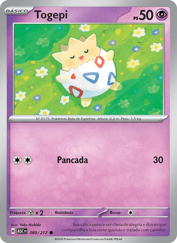 Carta Togepi, nº 080 de Heróis Excelsos
