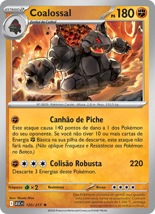 Carta Coalossal, nº 120 de Heróis Excelsos