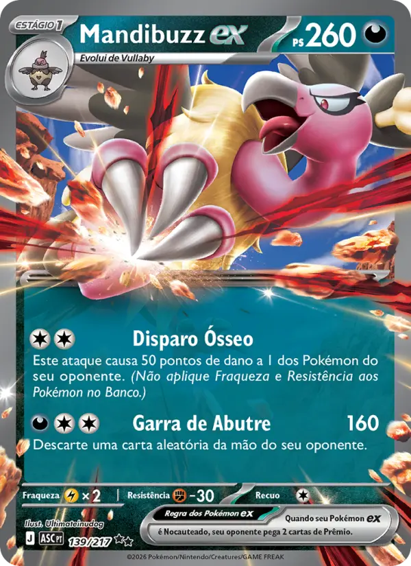 Carta Mandibuzz ex, nº 139 de Heróis Excelsos