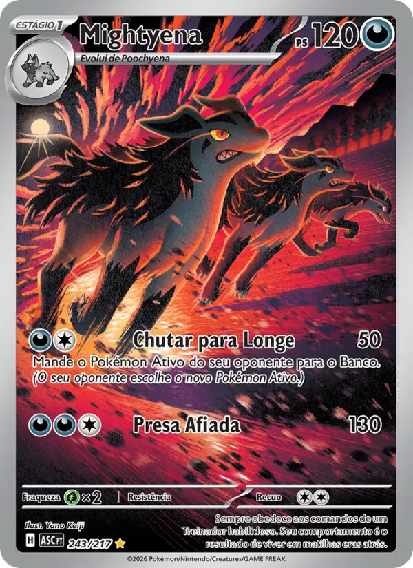 Carta Mightyena, nº 243 de Heróis Excelsos