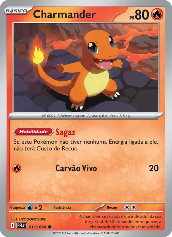 Carta Charmander, nº 011 de Fogo Fantasmagórico