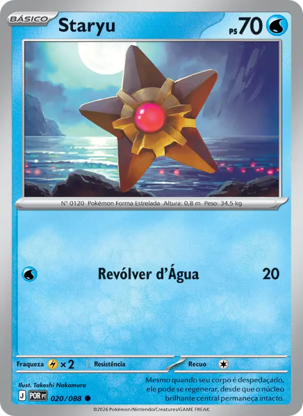 Carta Staryu, nº 020 de Equilíbrio Perfeito