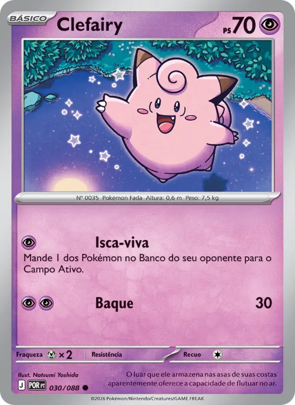 Carta Clefairy, nº 030 de Equilíbrio Perfeito